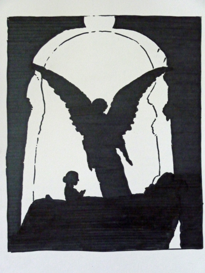 Zeichnung mit Filzstift