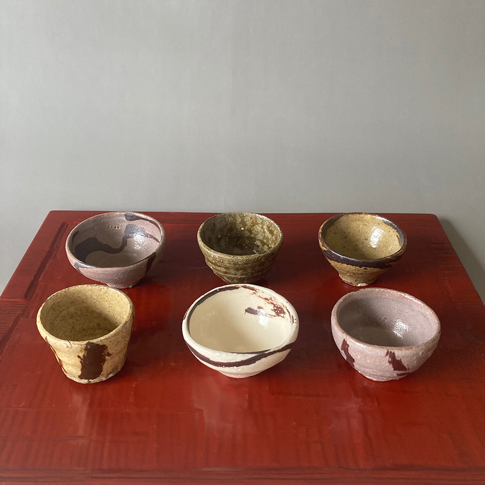 古丹波 丹波陶磁 ぐい呑6種 - kako katsumi ceramics