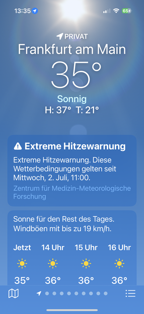 Sich auf extreme Hitze vorbereiten... Aber wie???