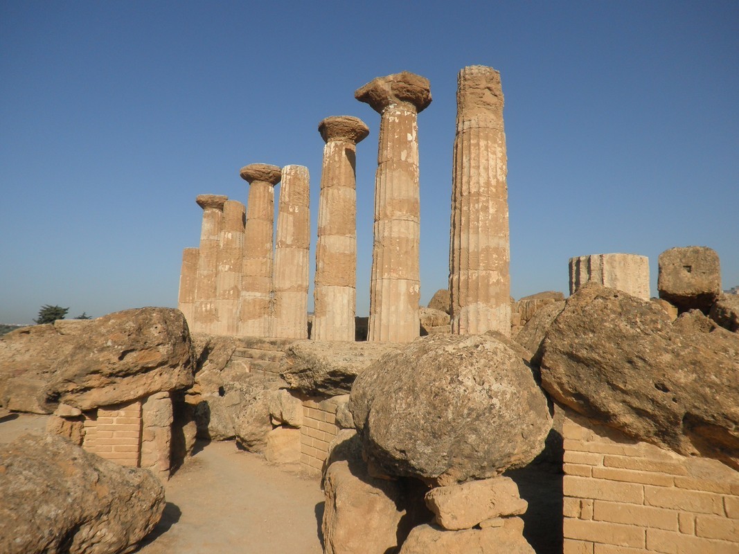 Restes du temple d'Héraclès (VIème avant J.Ch) : il y avait 240 colonnes à l'origine...