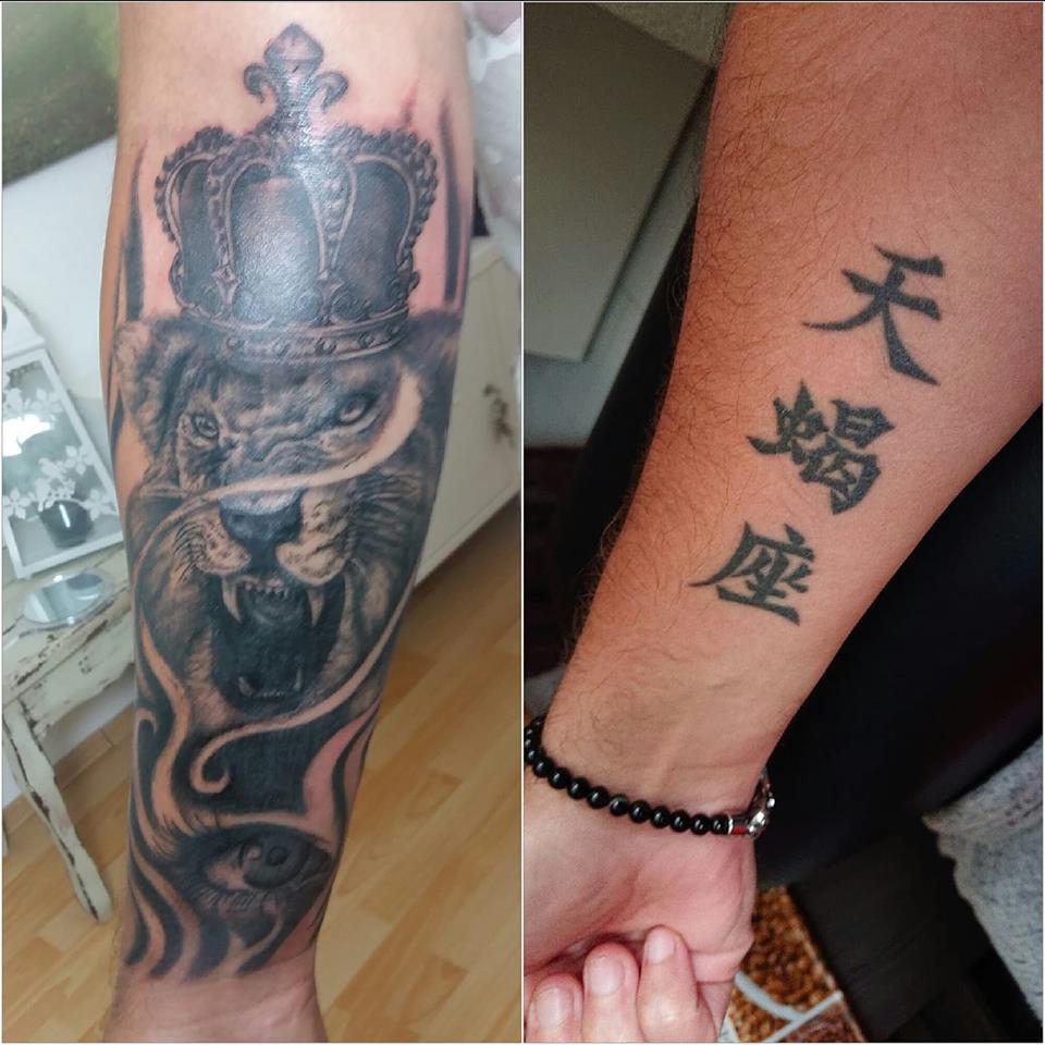 Cover up Tattoo Handwerk