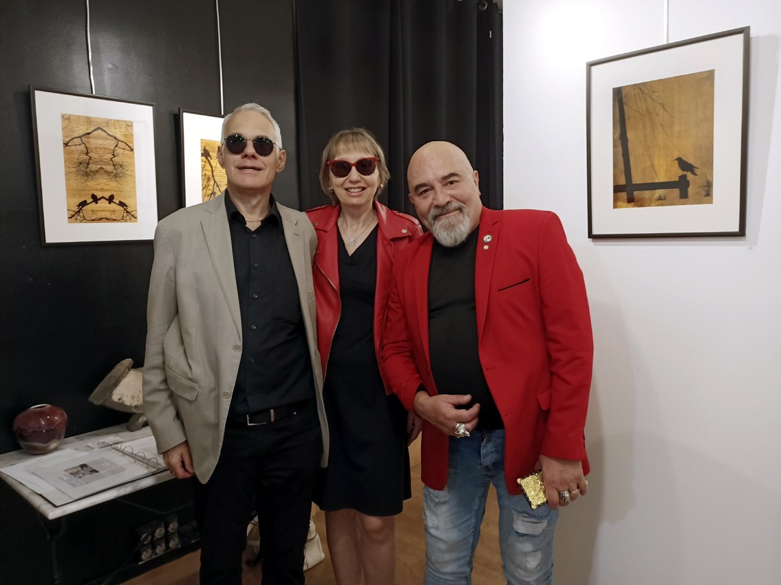 Denis, Marie-Fa et Philippe Galerie Thuillier Vernissage 06 Septembre 2022