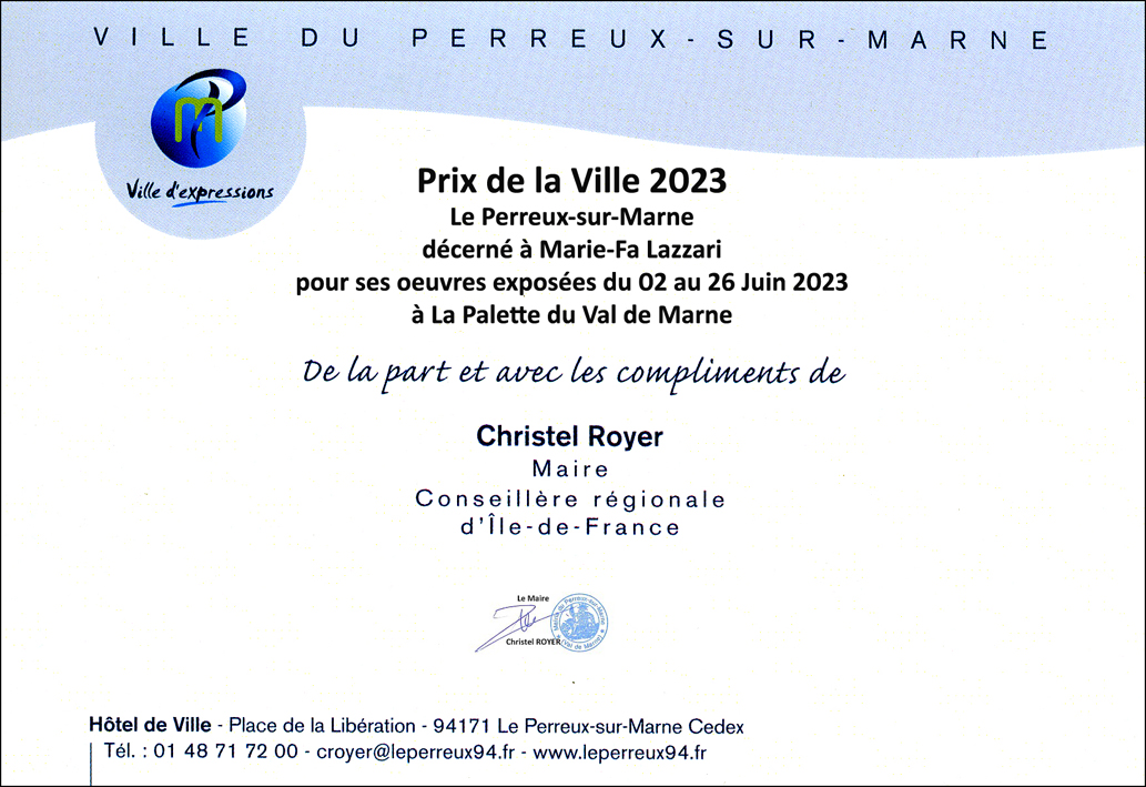 Prix de la Ville 2023 Le Perreux-sur-Marne
