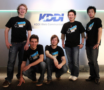 from left: Fridtjof, Matthias, Christian, Teppei Takahata, Hiromitsu Miyanishi