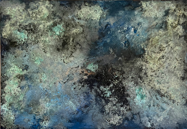 "Ozean 3" 2023 Acryltechnik auf Leinwand 200 x 140 cm