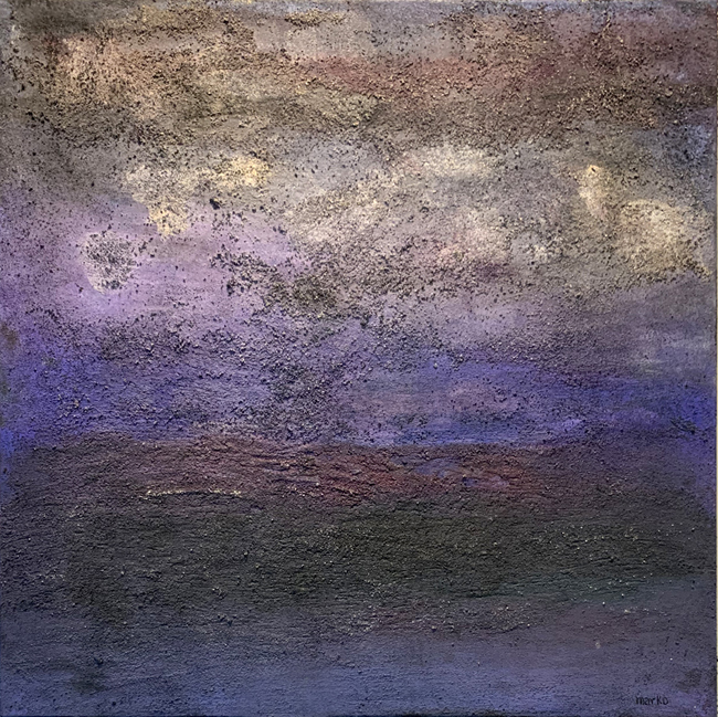 "Dämmerung" 2022 Acryltechnik auf Leinwand 100 × 100 cm