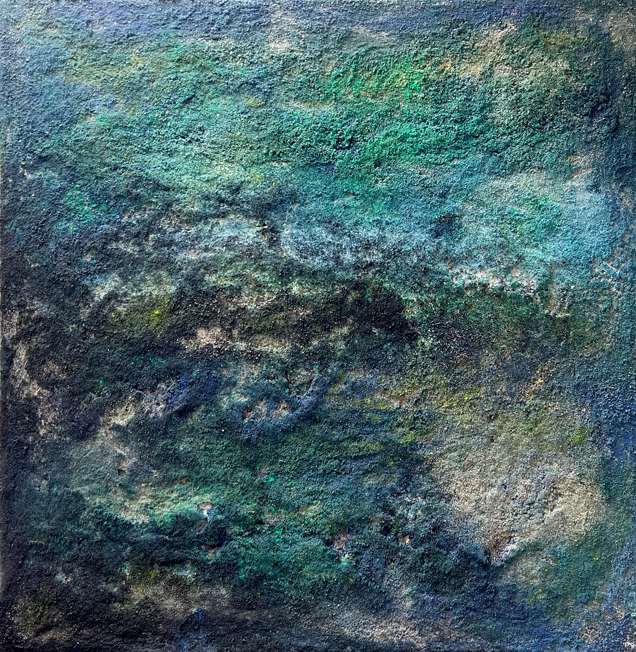 "Ozean 2" 2023 Acryltechnik auf Leinwand 100 x 100 cm