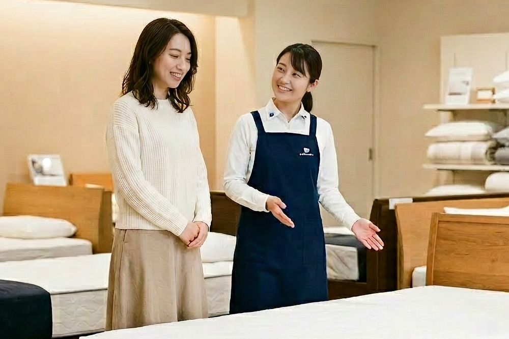 接客してもらって満足しているお客さん