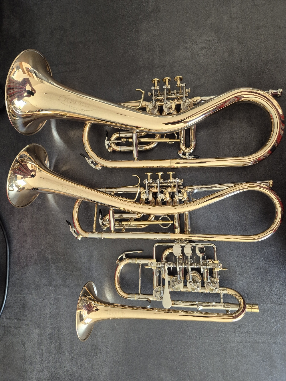 Killer King, Ganschhorn, Scherzer Piccolo (von oben nach unten)