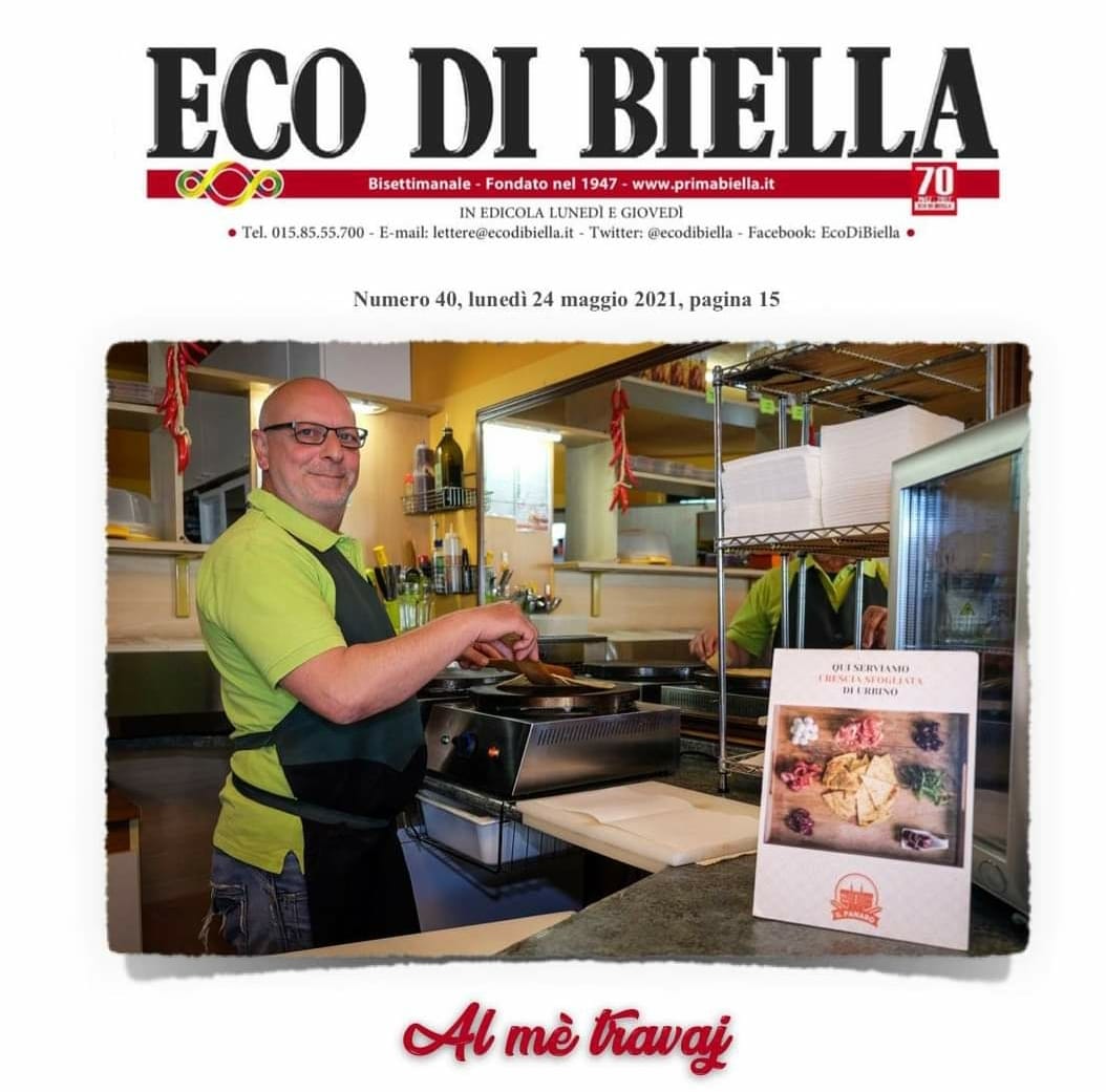 PRIMA PAGINA SUL GIORNALE LOCALE