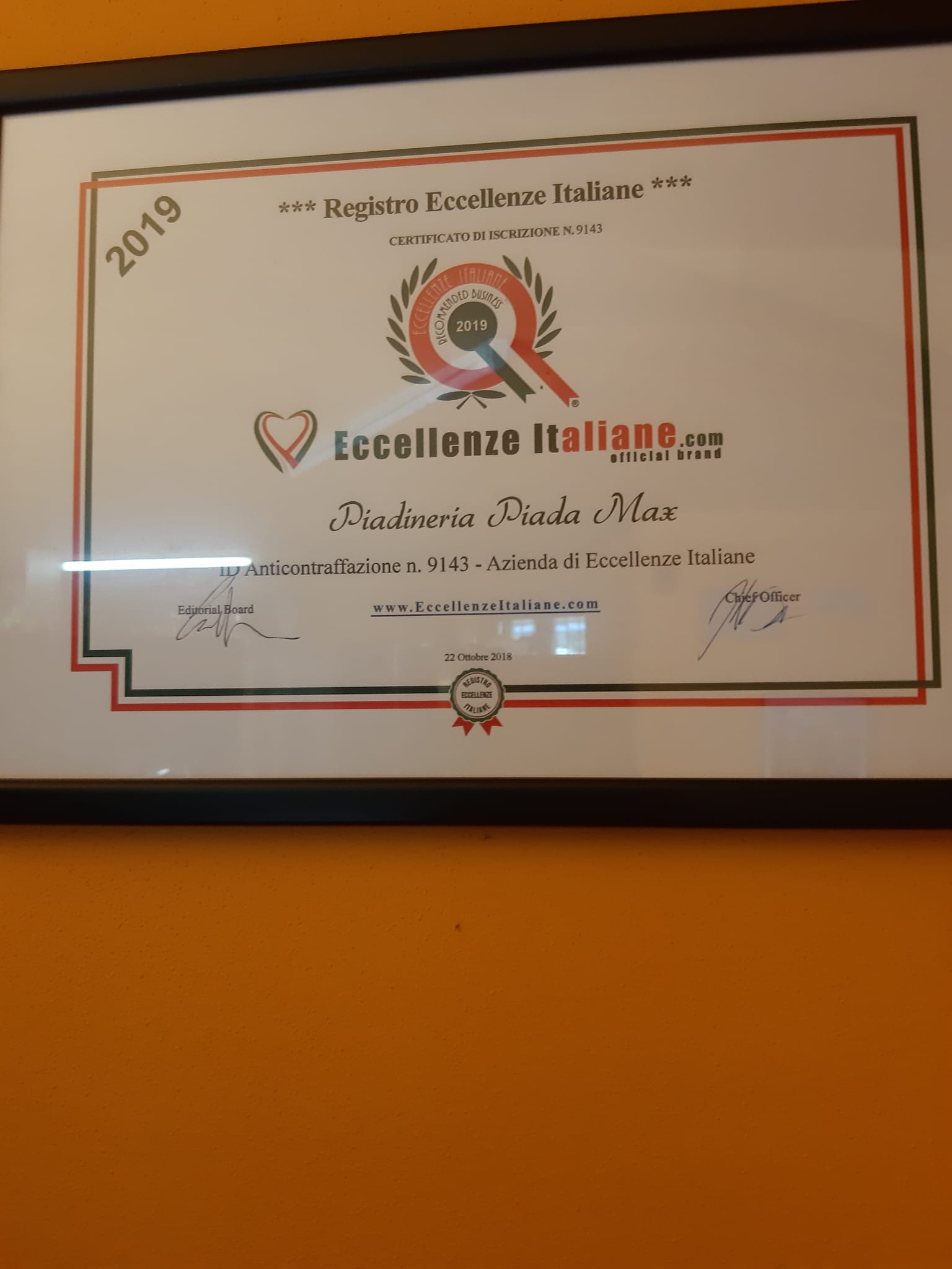 Riconosciuta da "ECCELLENZE ITALIANE"