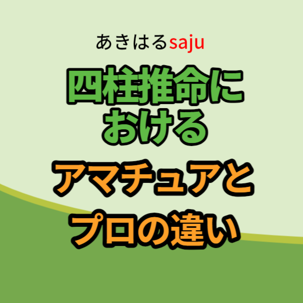 四柱推命におけるアマチュアとプロの違い | 東京都世田谷区の占い師 昭晴