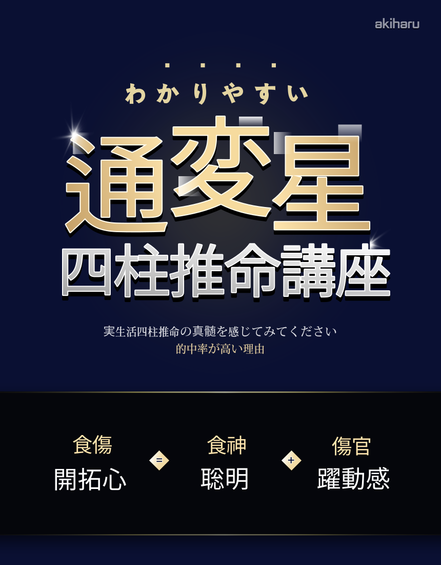 わかりやすい 四柱推命占い  通変星【食神・傷官（食傷）】の性格と特徴