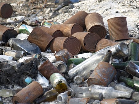Abfall am Strand