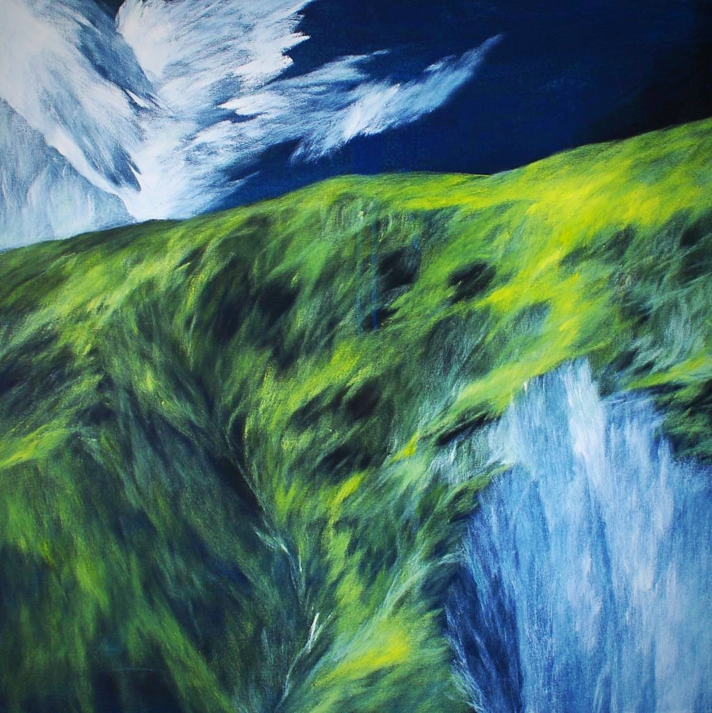 Josef Taucher, Ausbruch 4, Geburtstagsbild 27, Aug. 2017, Öl/Molino, 69 x 69 cm © Christine Elisabeth Hollerer