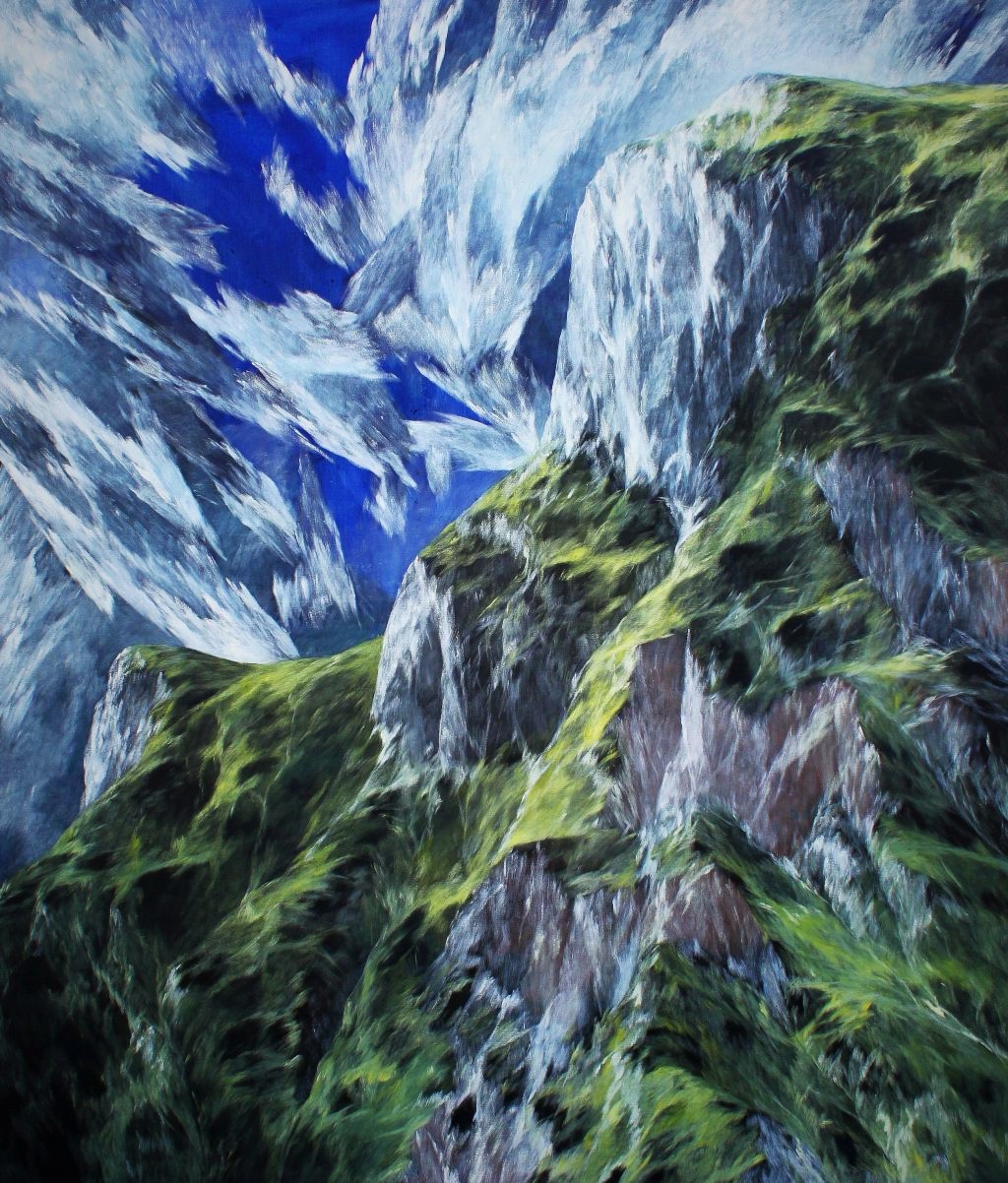 Josef Taucher, Aufwind 15, Feb. 2015, Öl/Molino, 180 x 150 cm © Christine Elisabeth Hollerer