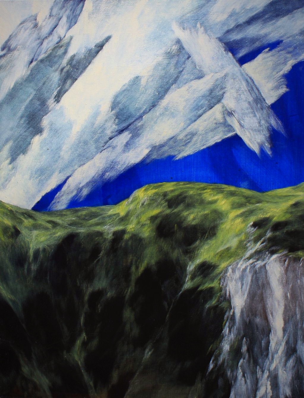 Josef Taucher, Aufwind 20, 2015, Öl/Molino, 90 x 70 cm © Christine Elisabeth Hollerer