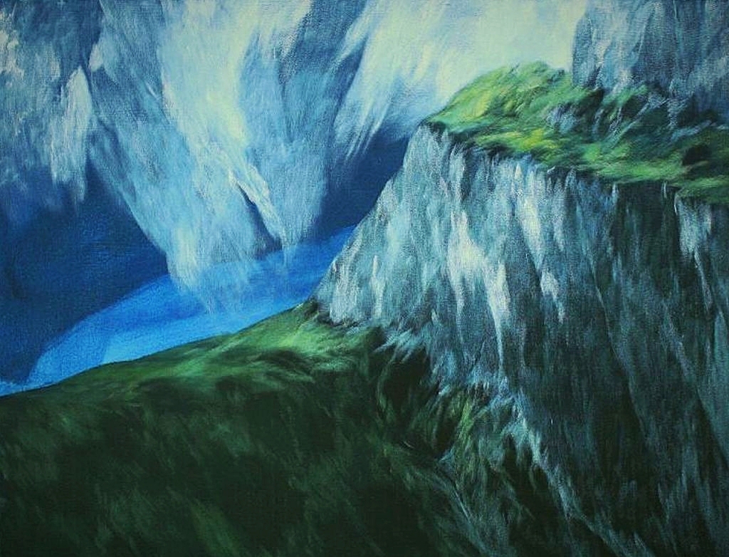 Josef Taucher, Aufwind 11, Nov. 2014, Öl/Molino, 70 x 90 cm © Christine Elisabeth Hollerer