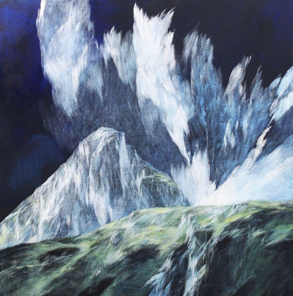 Josef Taucher, Aufwind 3, Geburtstagsbild 14, Nov. 2014,  Öl/Molino, 63 x 63 cm © Christine Elisabeth Hollerer