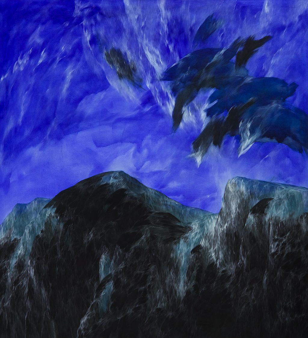 Josef Taucher, Zwielicht 7, 2004, Öl/Molino, 176 x 155 cm, Foto: W. Krug