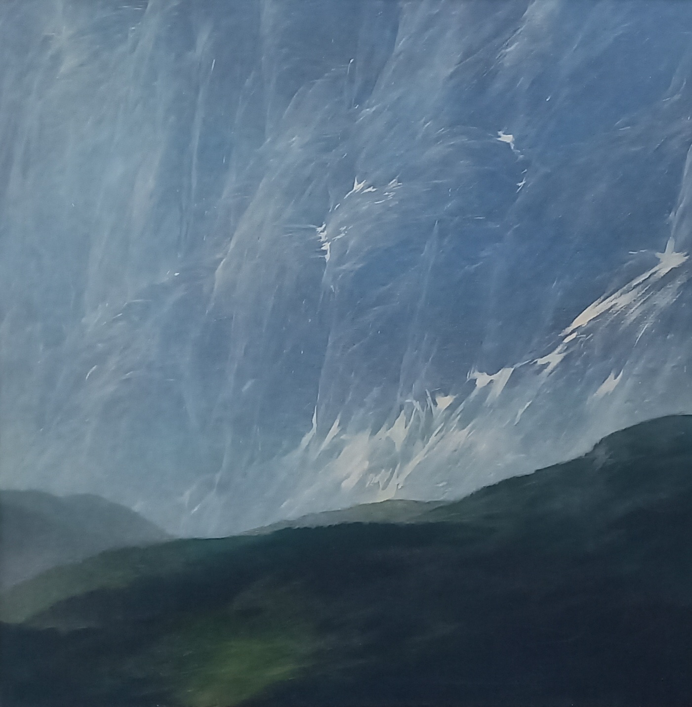 Josef Taucher, Abtragung XXI, 1981, Öl/Molino, 120 x 120 cm © Christine Elisabeth Hollerer/bildrecht