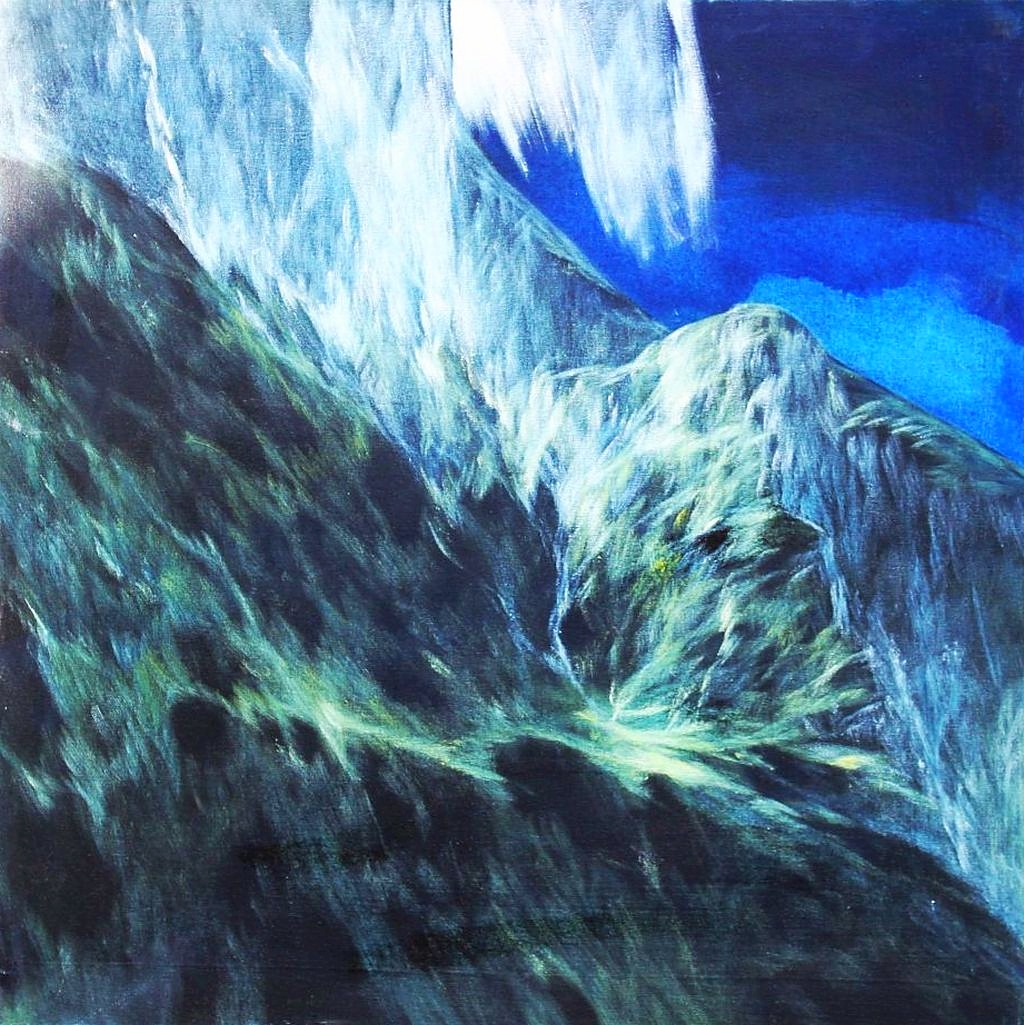 Josef Taucher, Aufwind 6, Geburtstagsbild Nr. 17, Nov. 2014, Öl/Molino, 65 x 65 cm © Christine Elisabeth Hollerer