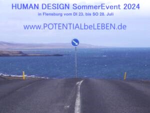 Plakat Human Design Sommer Event am Meer in Flensburg  