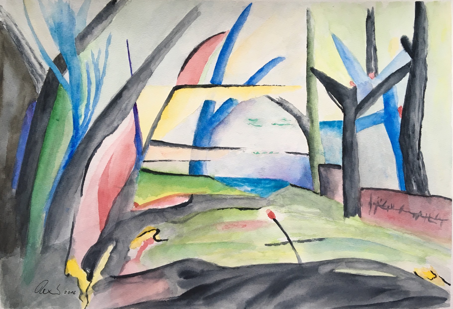 Zauberwald, Aquarell