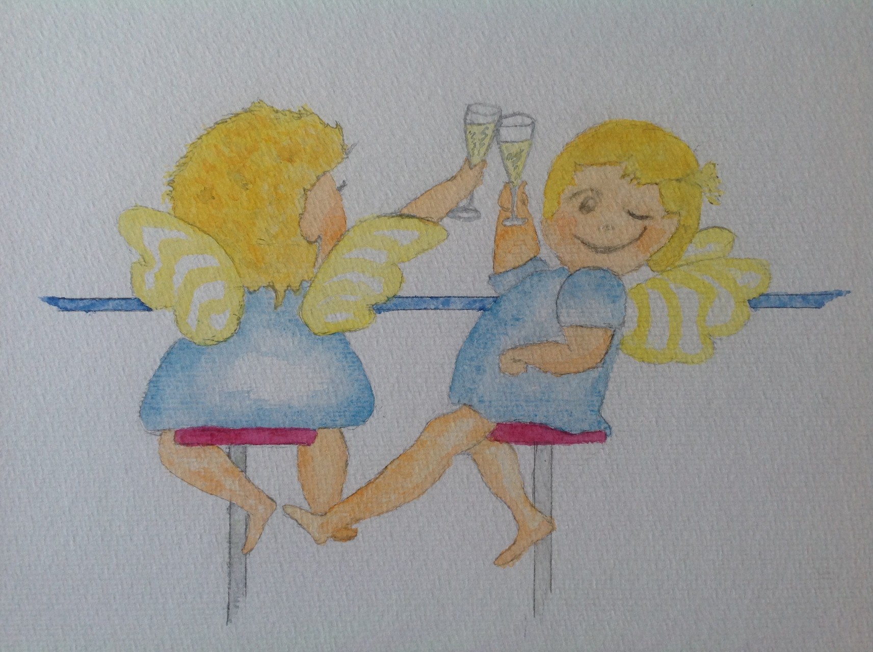 Himmelsbar, Aquarell  24cm x 36cm