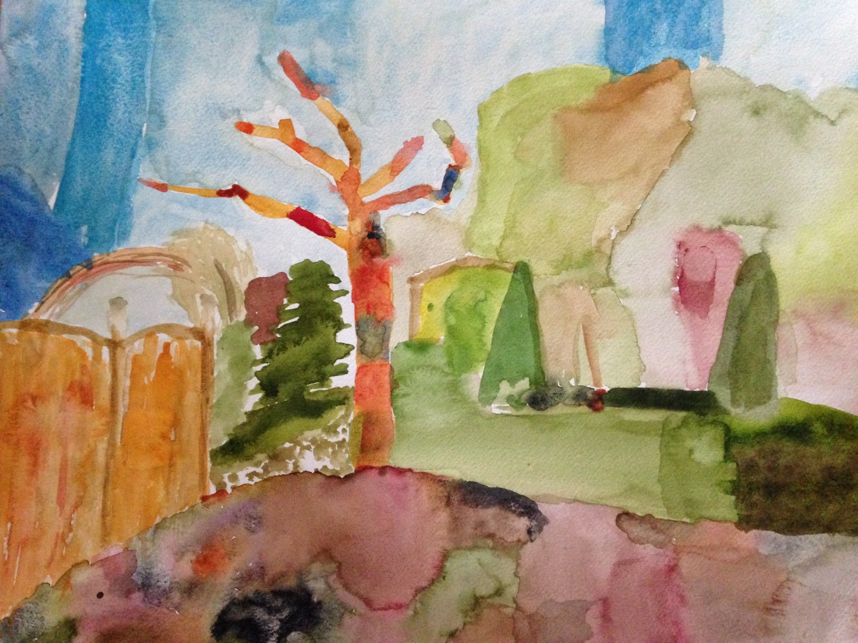 Garten, Aquarell