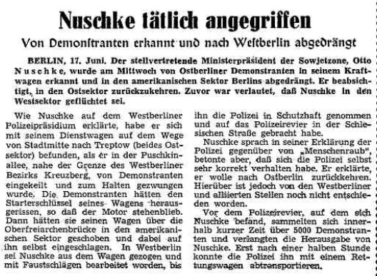 Otto Nuschke entführt. (17.06.1953)