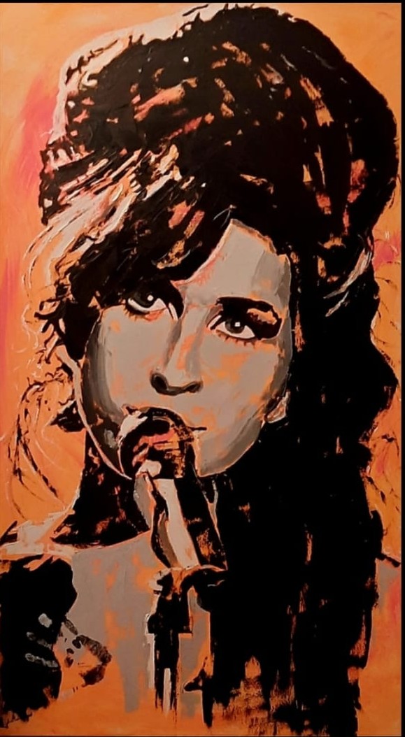 Amy Winehouse l 80x140 cm l Öl & Acryl auf Leinwand