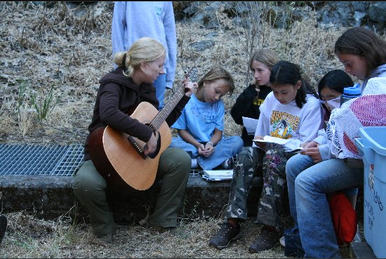 playing a song with my campers. Photo by: Beth Hewitt