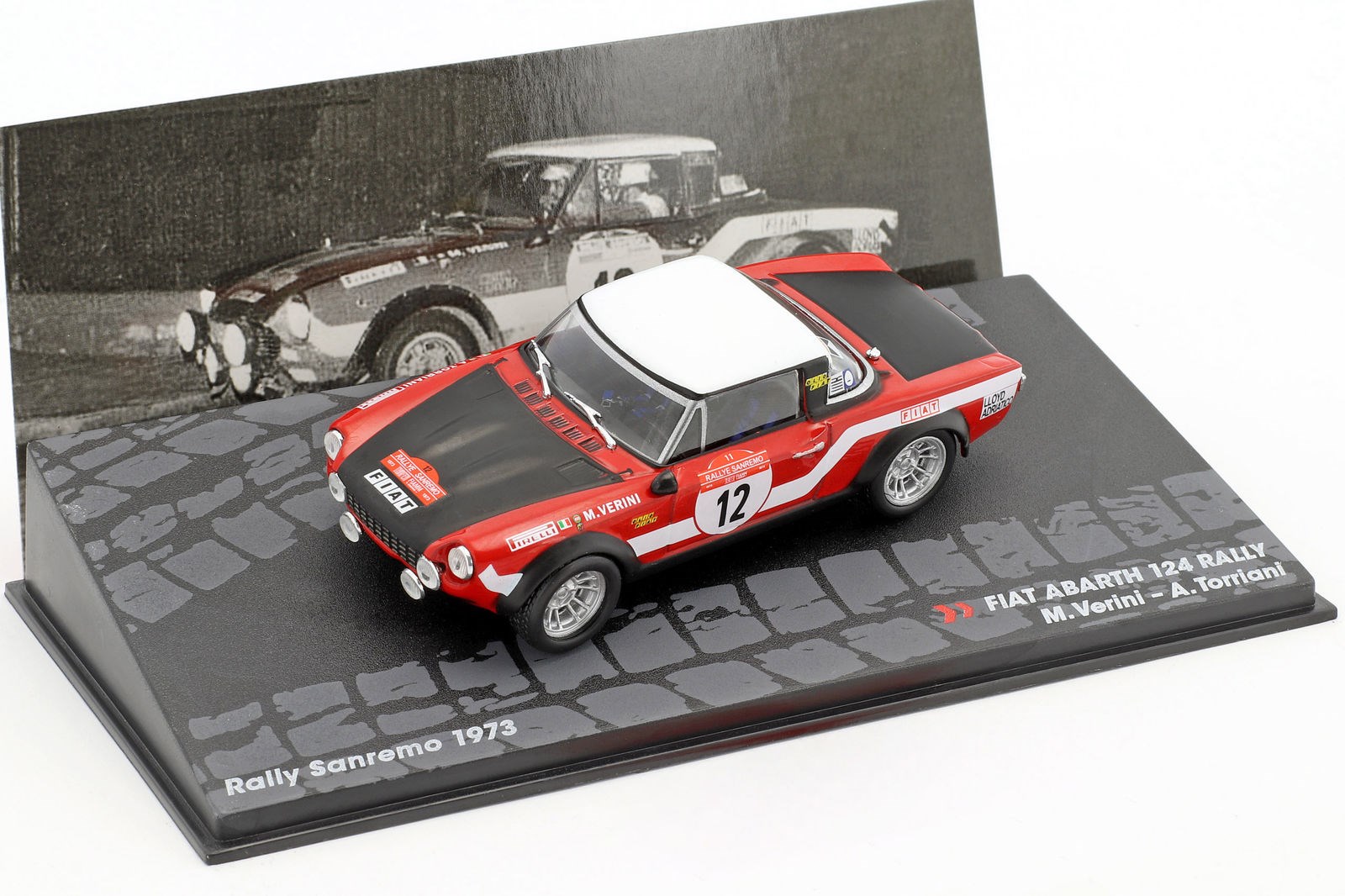 RIT2M 1//43 IXO Altaya Rallye FIAT 124 abarth San rémo 1973 Verini//Torriani