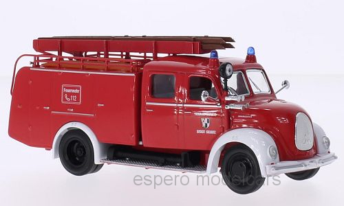 Magirus Deutz Mercur TLF 16 Feuerwehr Madrid rot 1:43 Altaya