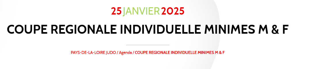 Coupe régionale individuelle Minime MetF