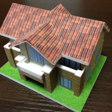 一戸建て住宅模型、フルカラー樹脂