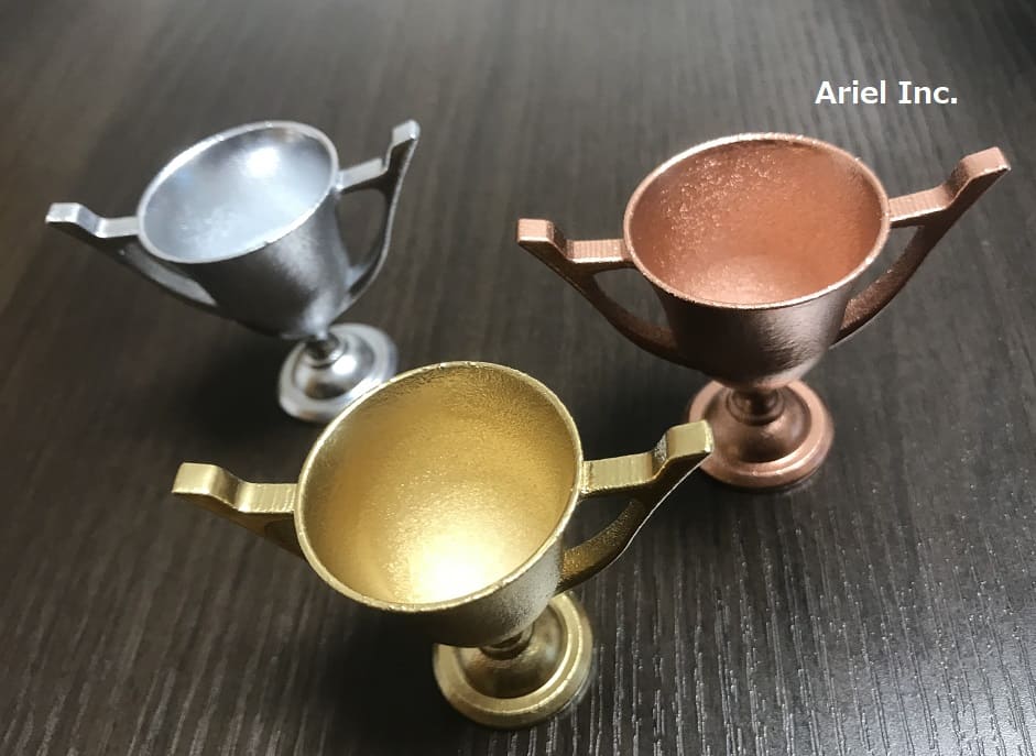 【3D造形品】金・銀・銅、ゴールド／シルバー／ブロンズのメッキ調塗装