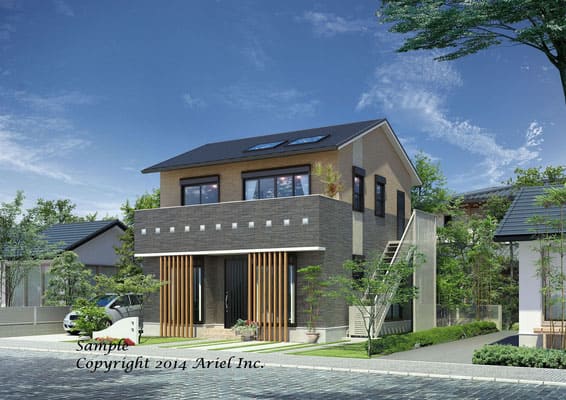CGパース、建物模型