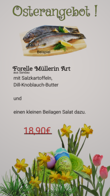 Osterangebot ab Karfreitag...