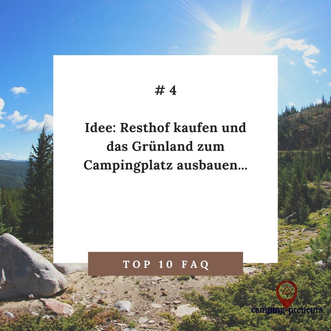 Resthof und Bauernhof zum Campingplatz umbauen, Campingplatz neu bauen