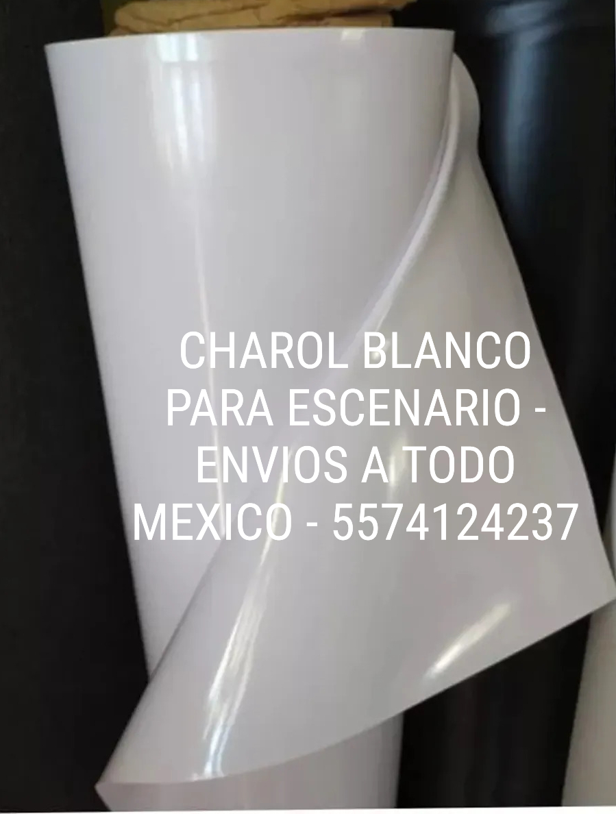 Charol blanco para Escenario - Rollo de 1.40 metros de ancho x 50 metros de largo - Entrega Inmediata - Envios a todo Mexico