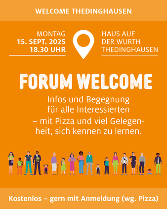 Forum Welcome | 15. September | 18.30 Uhr