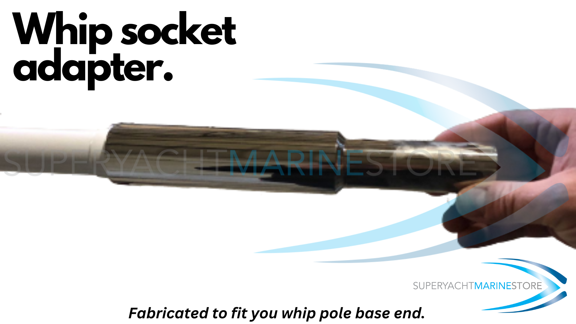 Mooring whip socket adapter