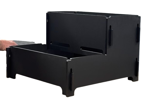Pack flat dock step assembly