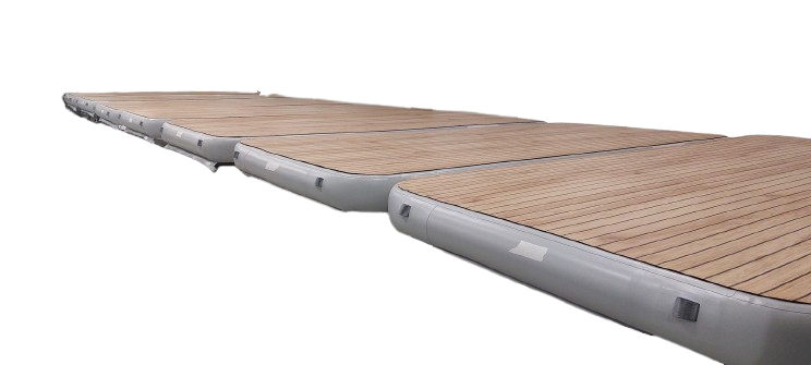 Superyacht Inflatables leisure platform with teak-effect deck