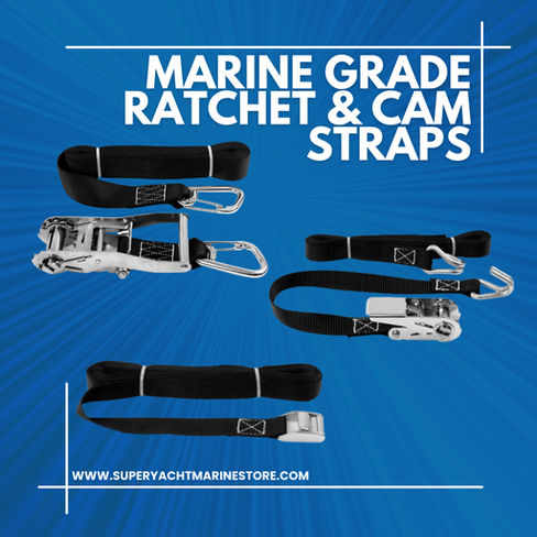 Marine Grade 316 stainless ratchet straps ©www.superyachtmarinestore.com
