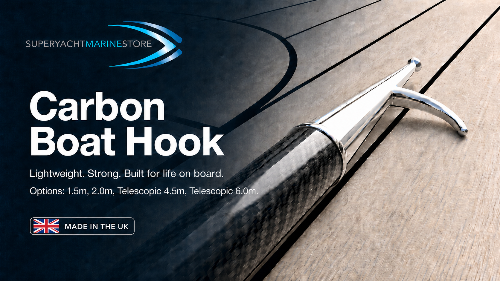 Carbon fibre boat hooks