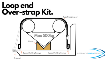 Loop end over-strap tie down kit 500kg