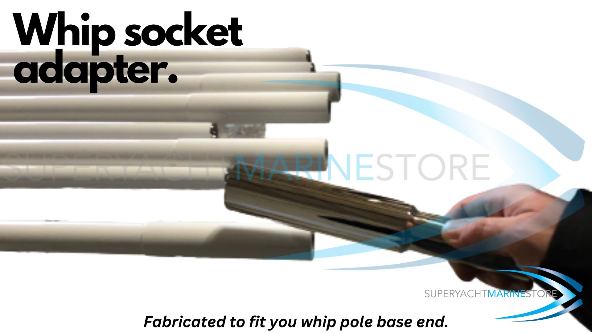 Mooring whip socket adapter